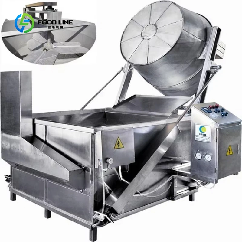 Customized Commercial 304 Stainless Steel Frying Machine For Plantain Chips French Fries