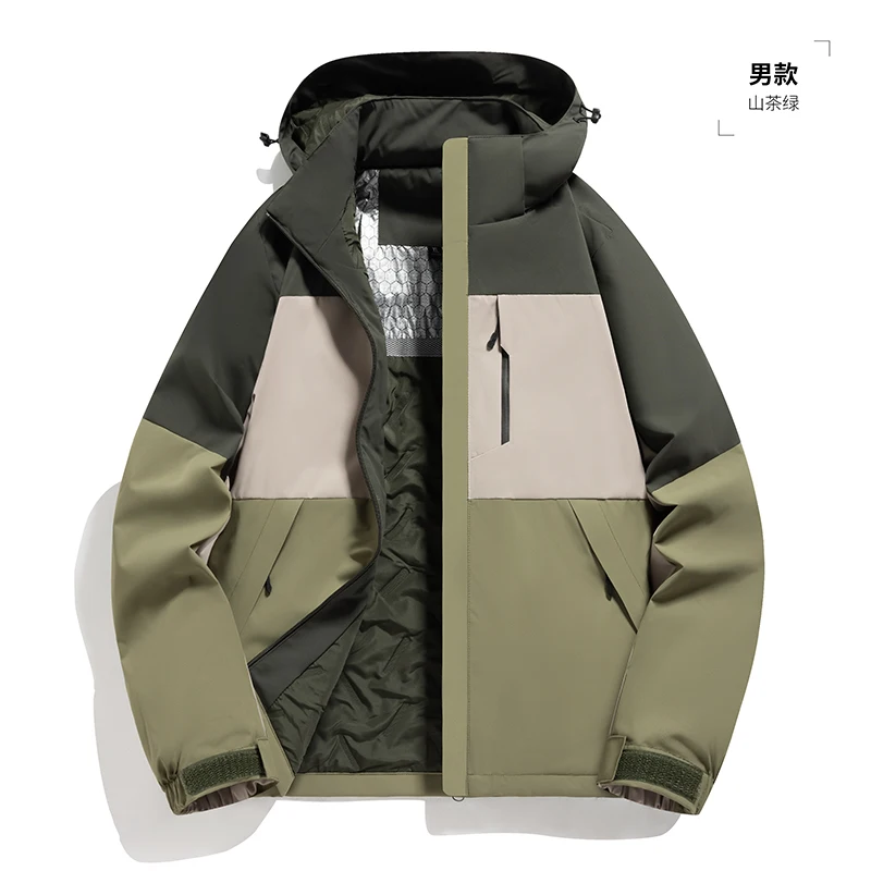 

Winter Thicken Warm Men Hiking Jackets Outdoor Windproof Trekking Coats All-match with Hood Male Clothes Fashion New Arrivals