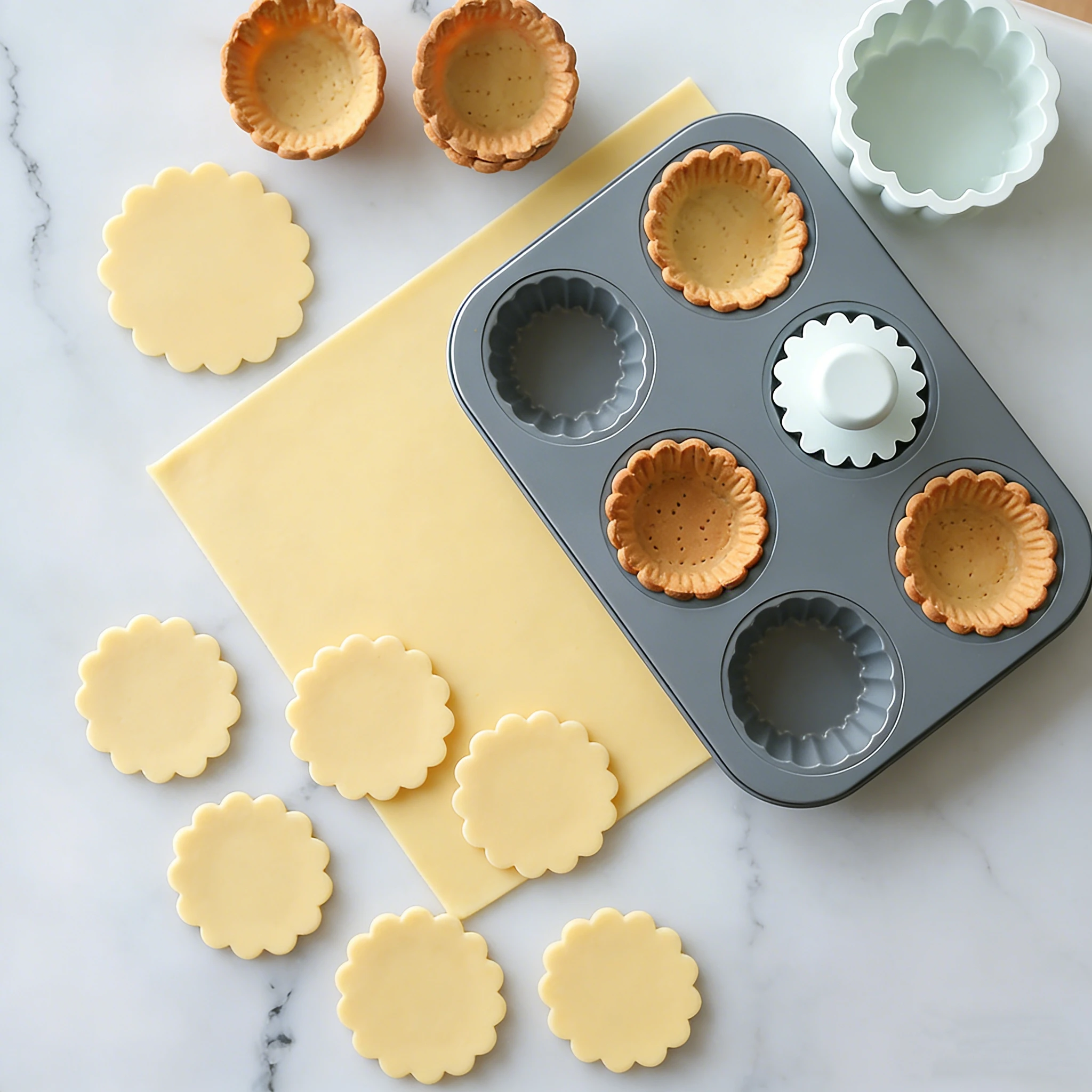 Carbon Steel Flower Lace Bakeware Mold Mini Cupcake Fruit Egg Tart DIY Mould Pastry molds Non-stick Kitchen Pastry Baking Tool