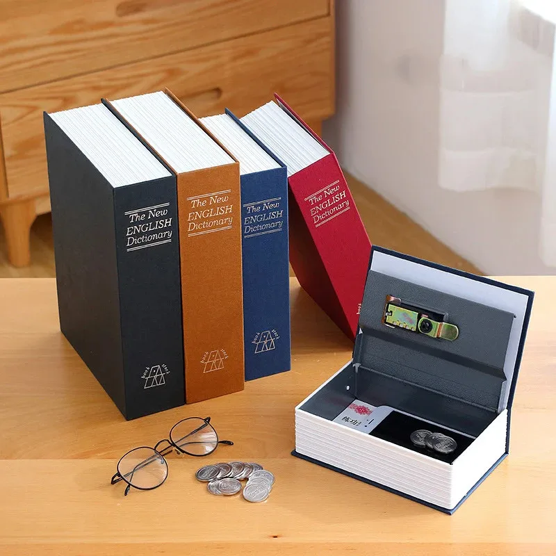 Dictionary Mini Book Safe Security Key Locker Money Hidden Secret Safe Key Safe Box Cash Money Coin Storage Jewellery Lock Box ﻿