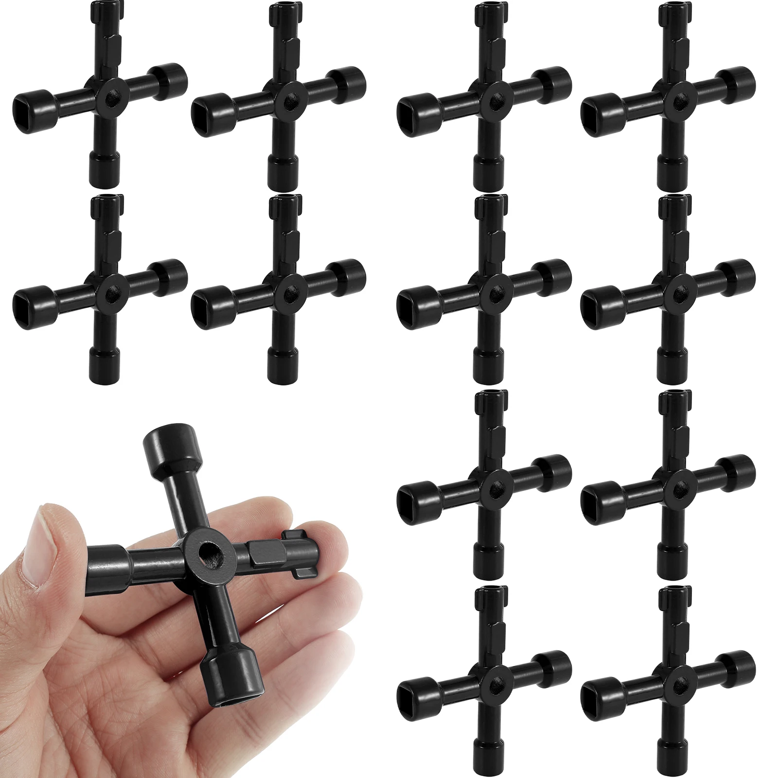 1/4/3/12 pièces multi-fonction interrupteur croisé clé carrée en alliage de Zinc universel clés croisées Triangle pour Train à gaz purge radiateur