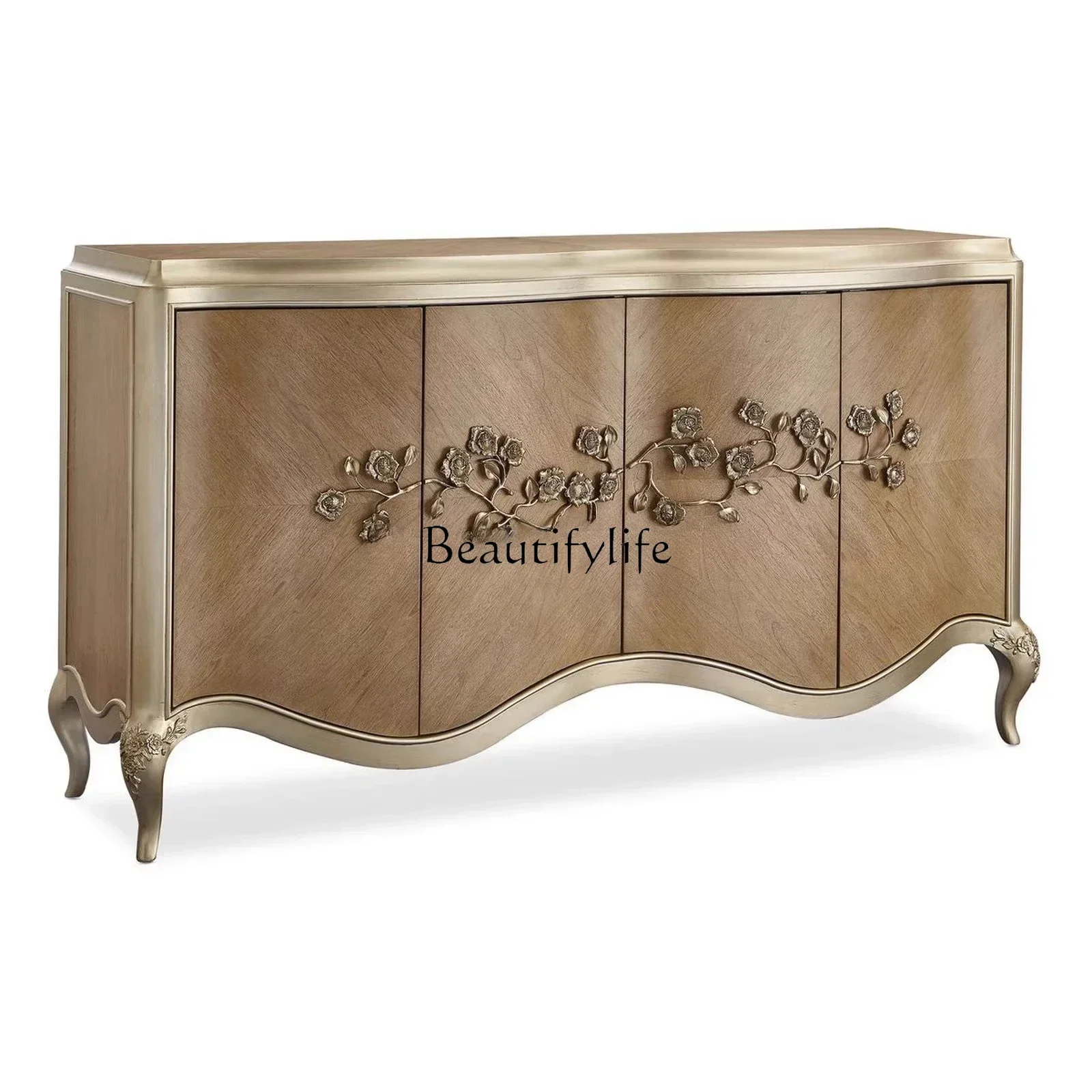 146 Armadietti laterali squisiti intagliati di lusso leggero americano, piatti, armadietti, ristoranti, hotel possono essere personalizzati