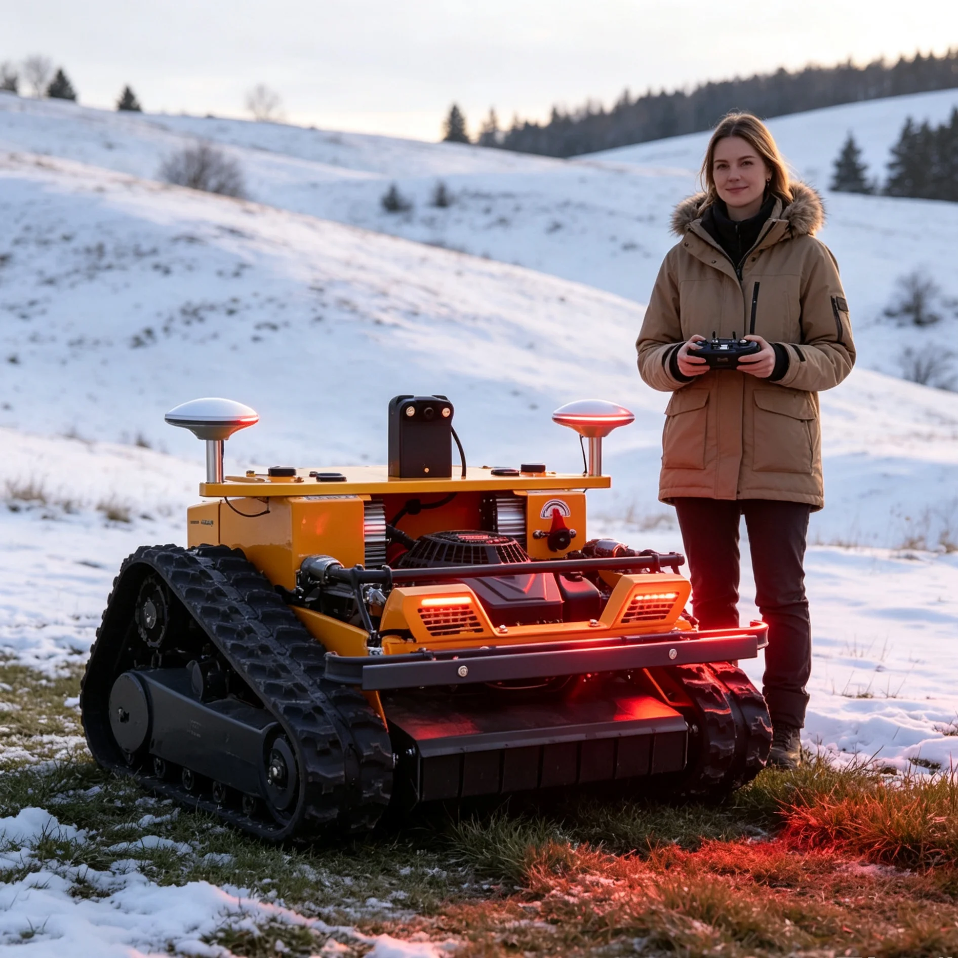 Customized Remote Self-propelled Mower  550GPS, Simple Operation For Non-professional Operators