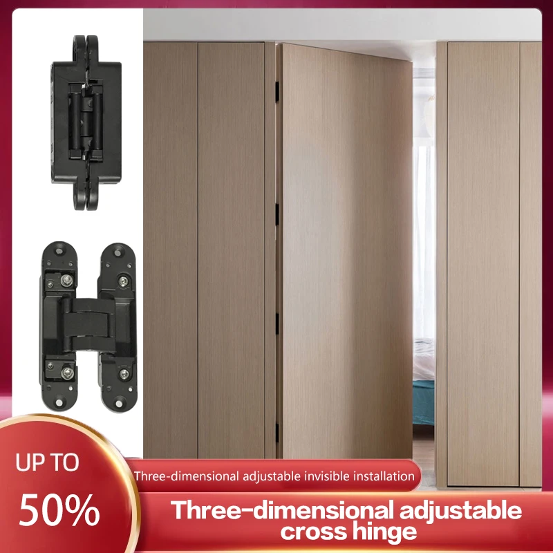 

Outward-Opening Invisible Door Hinges Hidden Secret Doors Three-Dimensional Adjustable Folding Doors Hidden Cross Hinges