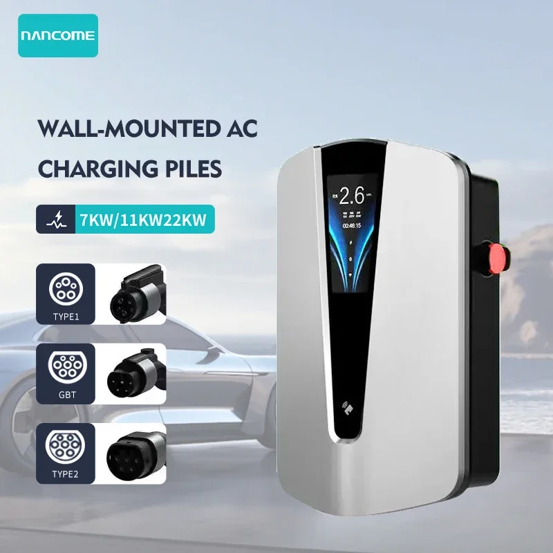 Type 1 Ev Charging Station 32A Wall Charger Level 2 Sae J1772 Home Wall Mount 7KW for Ev car