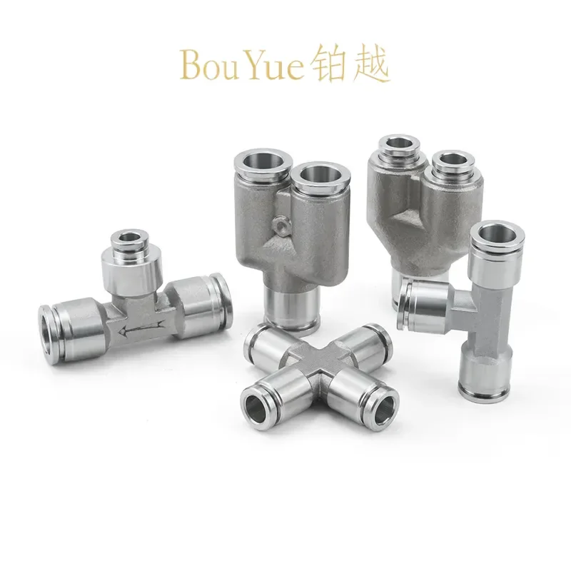 for Stainless Steel Quick Insertion Pipe Connector PE4 PV10 PU8 Pneumatic Fitting PG PZA PY6 Non Standard Customization