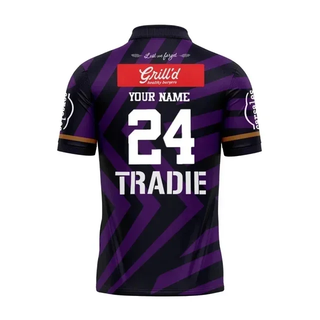 Camisola de rugby para homens e mulheres, Australian Storm Ansignia, capuz infantil, impressão personalizada de nomes e números, tamanho S a 5XL, 2021