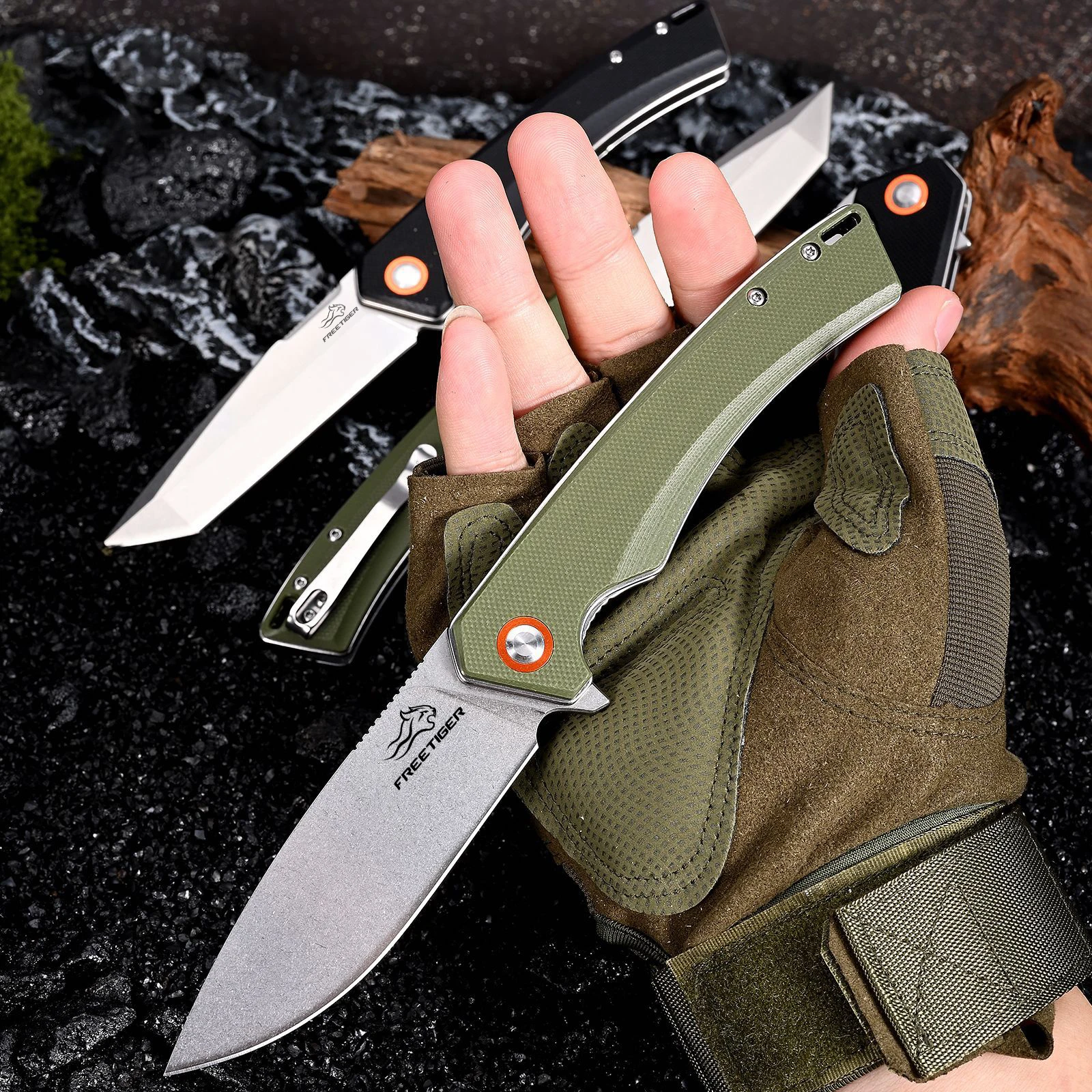 FREETIGER Folding Pocket Knife D2 Blade G10 Handle Outdoor Tool for Camping Hunting Survival Hiking EDC Fold Pocket Knives FT924 view 2