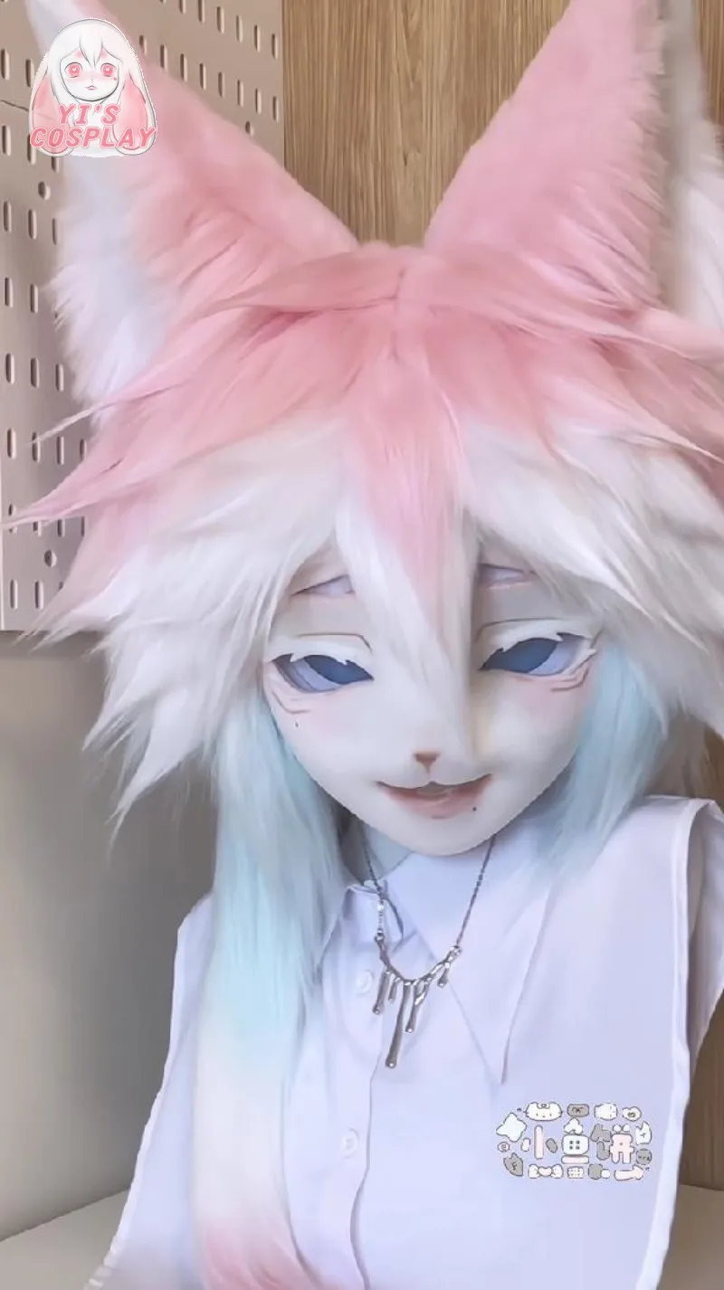 

Custom Handmade Yis cosplay Fursuit head Furry Kigurumi Head Cosplay Kemono Headsets Beast Customized Fursuit Kemono Head
