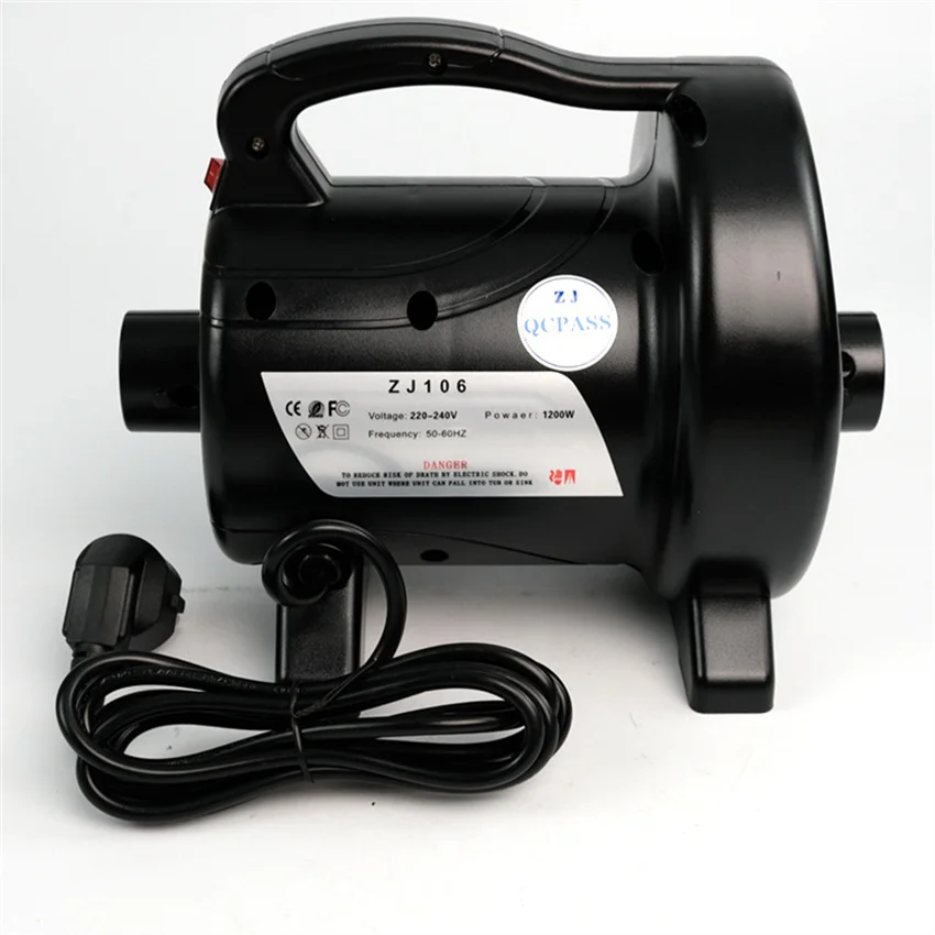 

ZJ106 1900W Inflatable Tent Fan 220V AC Marine High-pressure Inflation Pump High-power Compression Bag Suction Pump