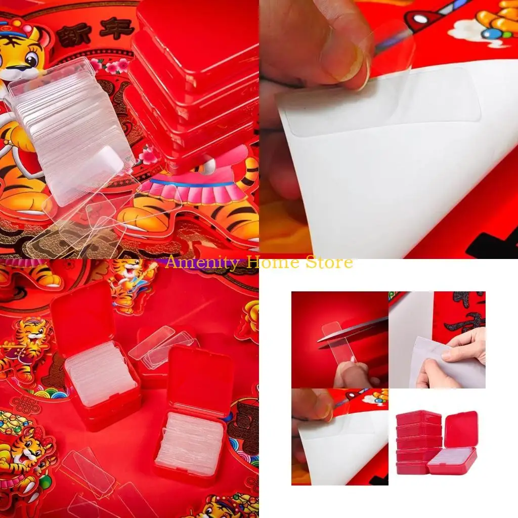 

F26C 120/300Pcs Double Sided Adhesive Tape Strong Removable for Hanging Pictures Posters Carpets Photos Wall Decoratons