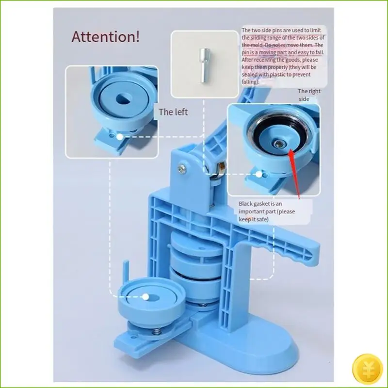 New Bajituo Pressing Mold 58Mm Blank Button Badge For Button Making Machine, Badge Button Press Refill, Film And Base