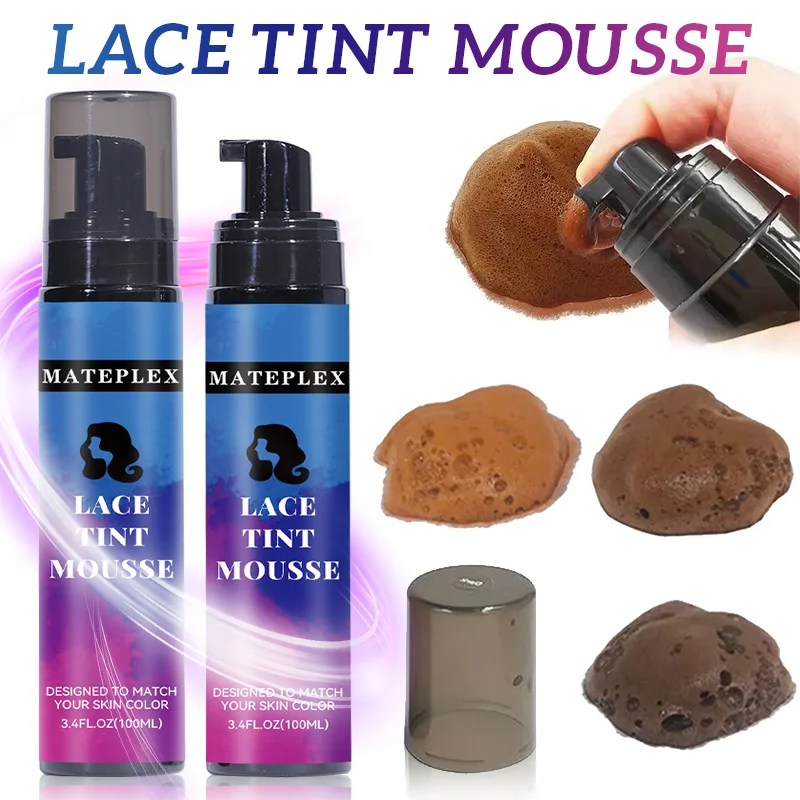 Lace Tint Spray For Wigs Dark Brown Light Brown Wig Tint Spray Fast Drying Lace Tint Mousse Foam Hair Color Spray Custom Logo