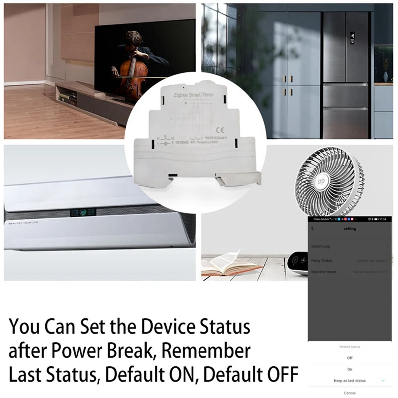 N75R-3X Tuya Smart Life Zigbee Circuit Breaker Din Rail 1P Single Pole Dry Contact Timer Relay App Remote Control Smart Timer