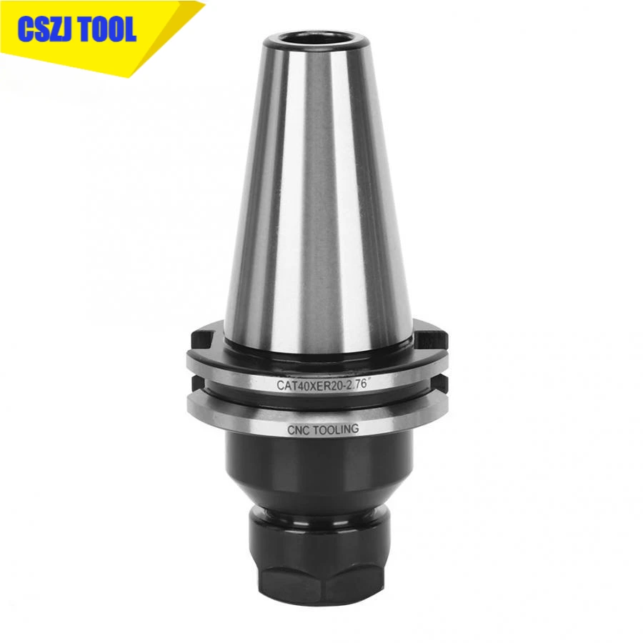 CSZJ CAT40 ER16/ER20/ER32/ER40 US Standard High Precision Tool Holder CNC Milling Machine Center Collet Chuck Pull Stud Handle