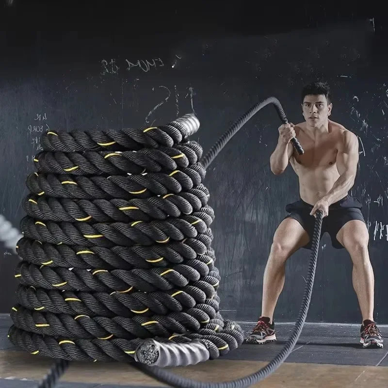 

Super Tensile Polyester Fitness Battle Rope Excellent Stability Promote Core Strength For Daily Combat Workout