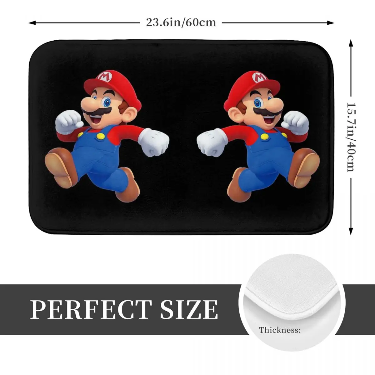 Super-Mario Anime Anti-slip Doormat Floor Mat Antiwear Carpet Rug for Kitchen Entrance Home Balcony Footpad Mats