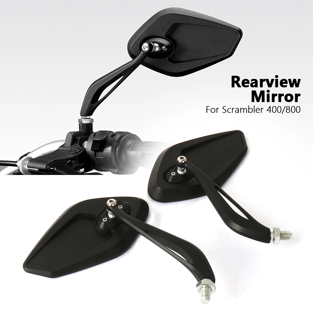 

Rearview Mirrors New For Ducati SCRAMBLER 800 2015- Scrambler 400 2016- Motorcycle Accessories Side Rear View Mirror Kit