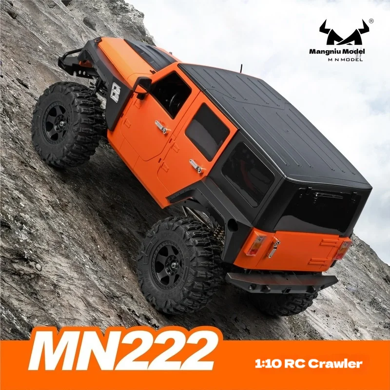 MN-222 Escala 1:10 2.4G 4WD RC Crawler All-Terrain Caminhão de controle remoto com luzes LED Brinquedo de veículo de escalada de alta velocidade para adultos