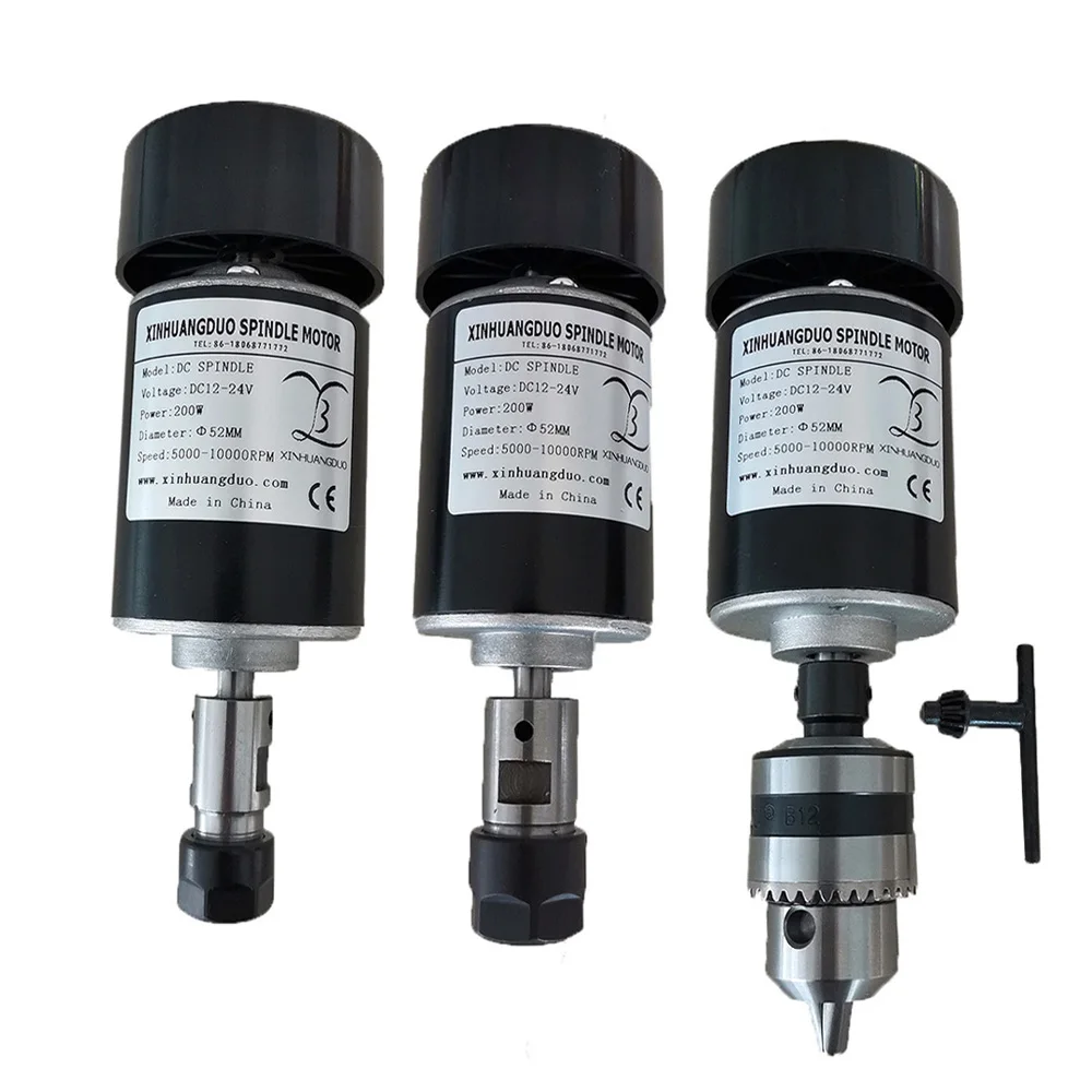 

Воздушноохлаждаемый шпиндель 0.2 кВт, шпиндель для ЧПУ 200 Вт + крепление для DIY-станков с ЧПУ, 24 В постоянного тока, 10000 об/мин