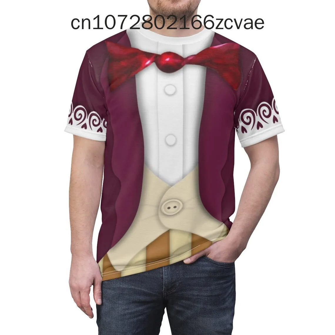 Nueva camiseta de manga corta Disney Wreck It Ralph 2025 nueva camiseta de disfraz con estampado 3D para hombres y mujeres y niños