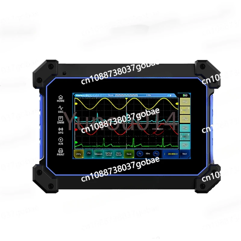 TO1254D Screen Digital , 4 Channels, Portable USB Oscilloscope, 25Mhz Signal Source, Multimeter