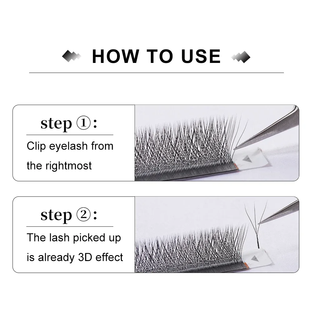 Yelix W Shape Lashes Soft Clover 3D Mink Lashes Cilios W Eyelash Extension Supplies Fake Eyelashes 1 Real Frete Gratis Natural