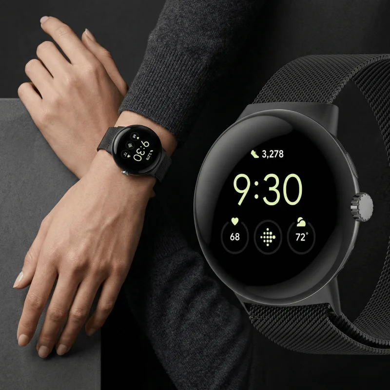 Nahtloses Milanaise-Armband für Google Pixel Watch 5 4 3 2 1 41mm, Magnetisches Armband für Google Pixel Watch, Edelstahlband