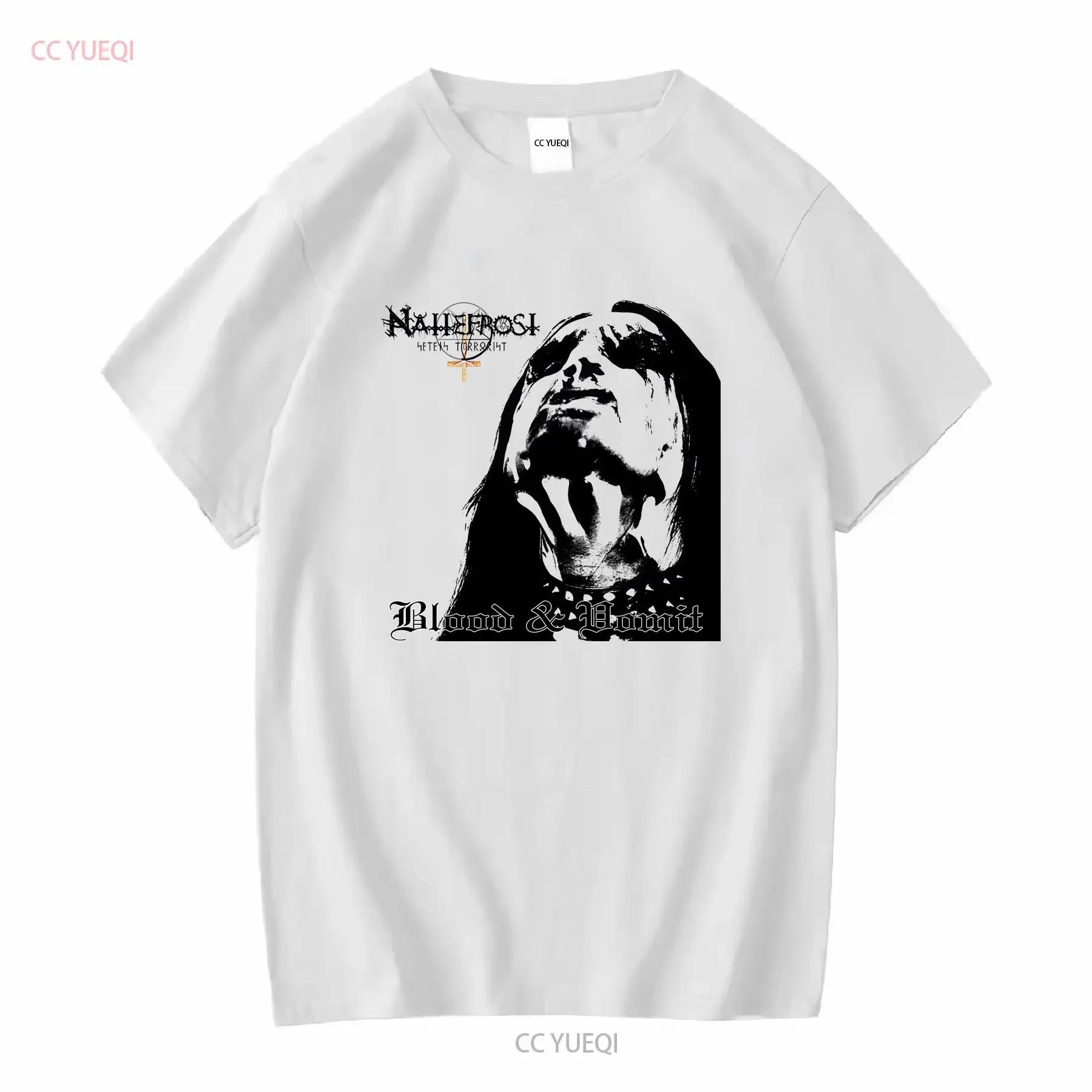 Nattefrost Blood and Vomit chronique  White All Size T Shirt vintage Washed Top For Everyday Wear Soft Stylish streetwear