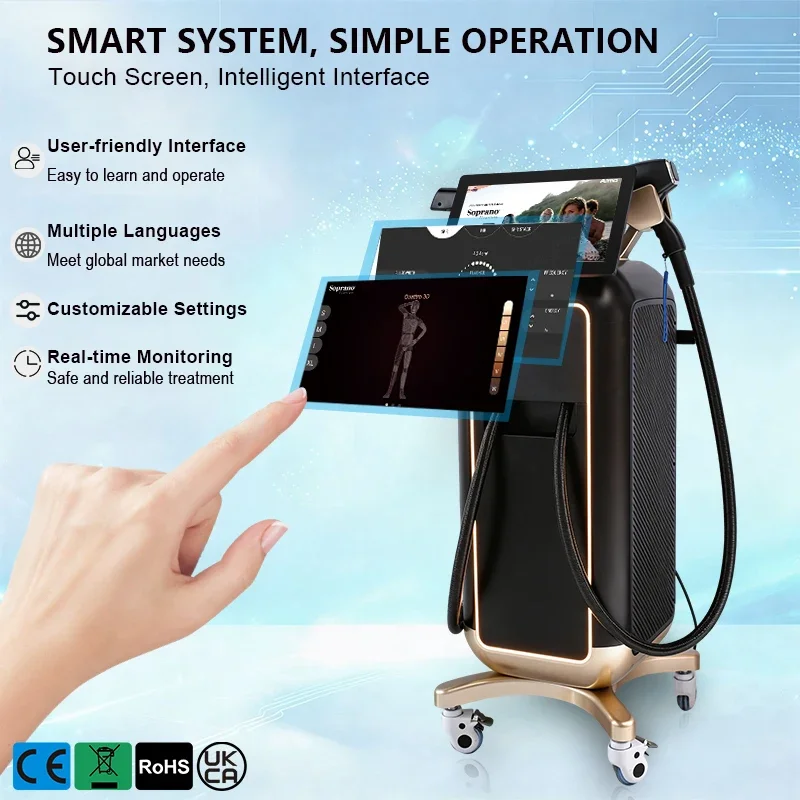 2 IN 1 Multifunctional Salon Device Ice Cooling FAC Fast Axis Collimation 10 Bars Hair Reduction Machine Beauty Salon Equipment