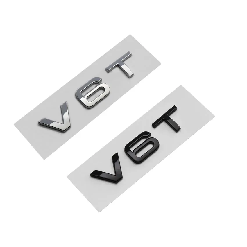 V6T V8T W12 V10 car trunk sticker ABS car refurbishment decoration Black Knight style modification suitable