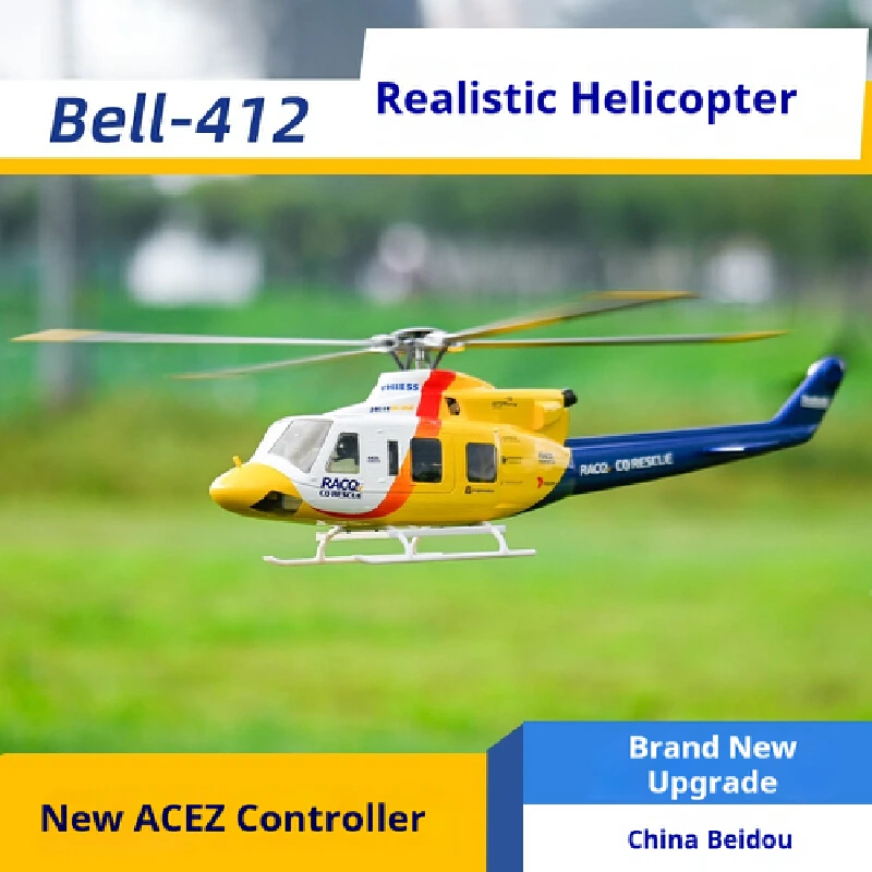 Symulacja samostabilizacji kamery klasy 470 w modelu helikoptera Bell-412 sterowanego zdalnie ACE H2.