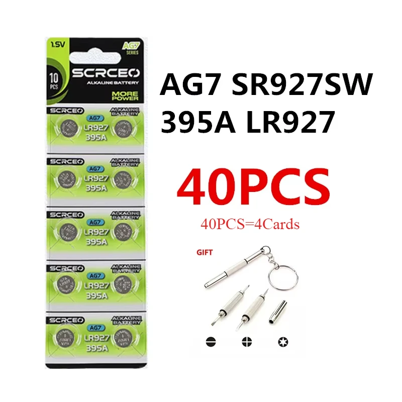 10-100PCS AG7 SR927SW 395 Knoopcelbatterij LR927 LR57 SR927W 399 395A Alkaline Batterijen voor Horloges Speelgoed Afstandsbediening
