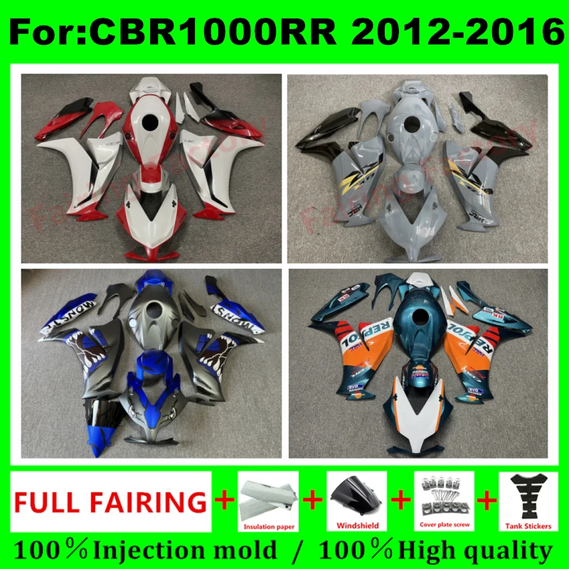 For Motorcycle CBR1000RR 2012 2013 2014 2015 2016 ABS Bodywork full Fairings Kit CBR1000 RR 12 13 14 15 16 Shell Fairing zxmt