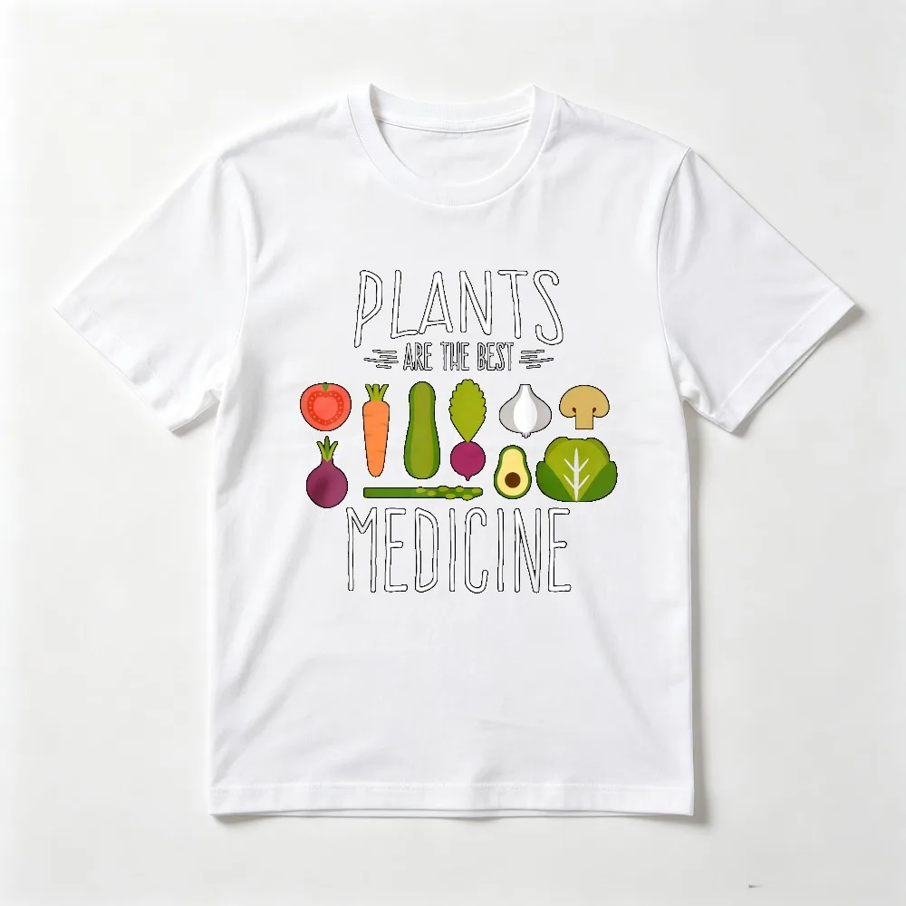 Plants Vegan Funny Vegetables Vegetarian Gifts T-Shirt Casual Fashion Loose Harajuku Man Women Short Sleeve O-neck Summer Tees