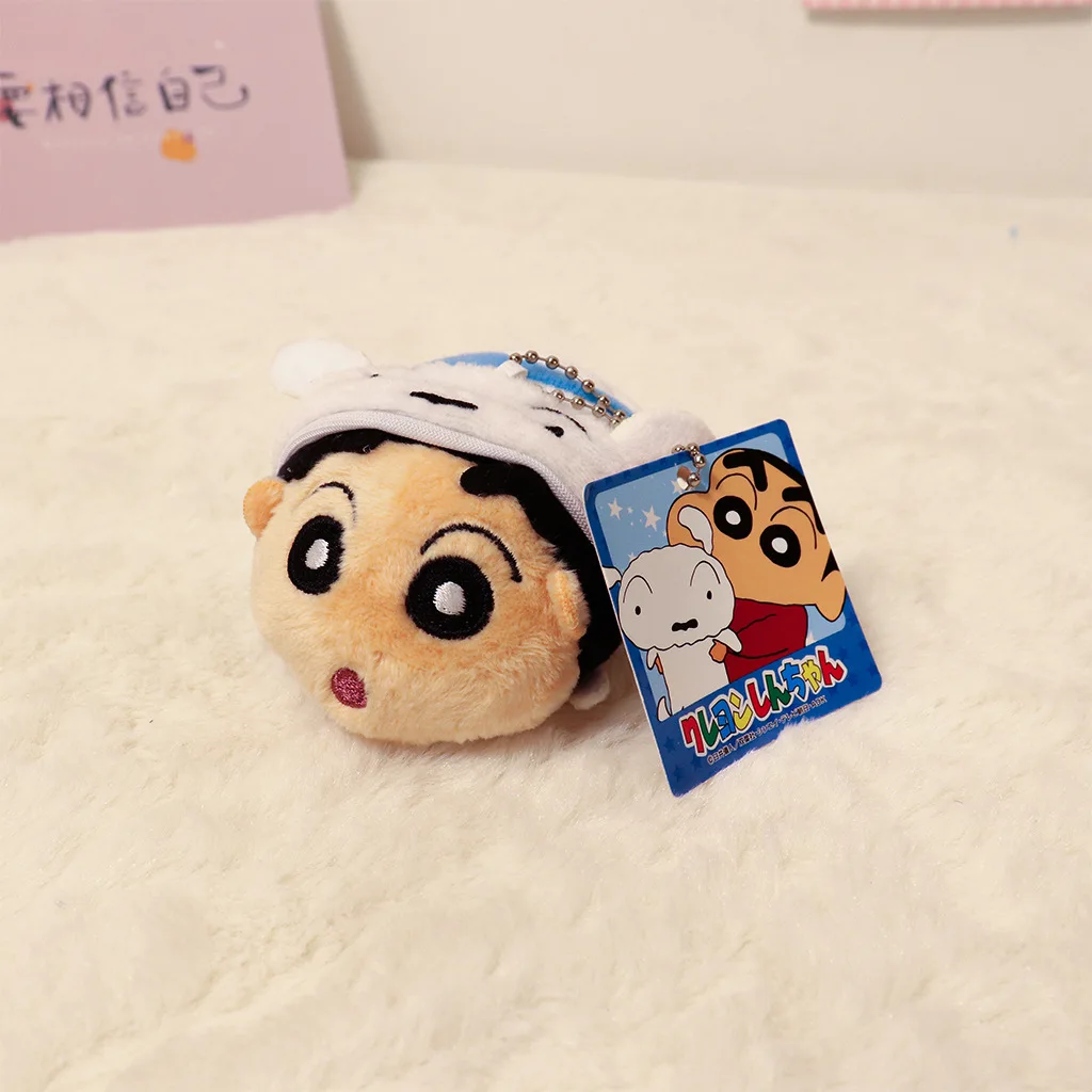 2024 New Kawaii Crayon Shin Chan Cute Doll Anime Plush Pendant Transforms Into Salted Egg Superman Bag Pendant Toy Gifts Girls