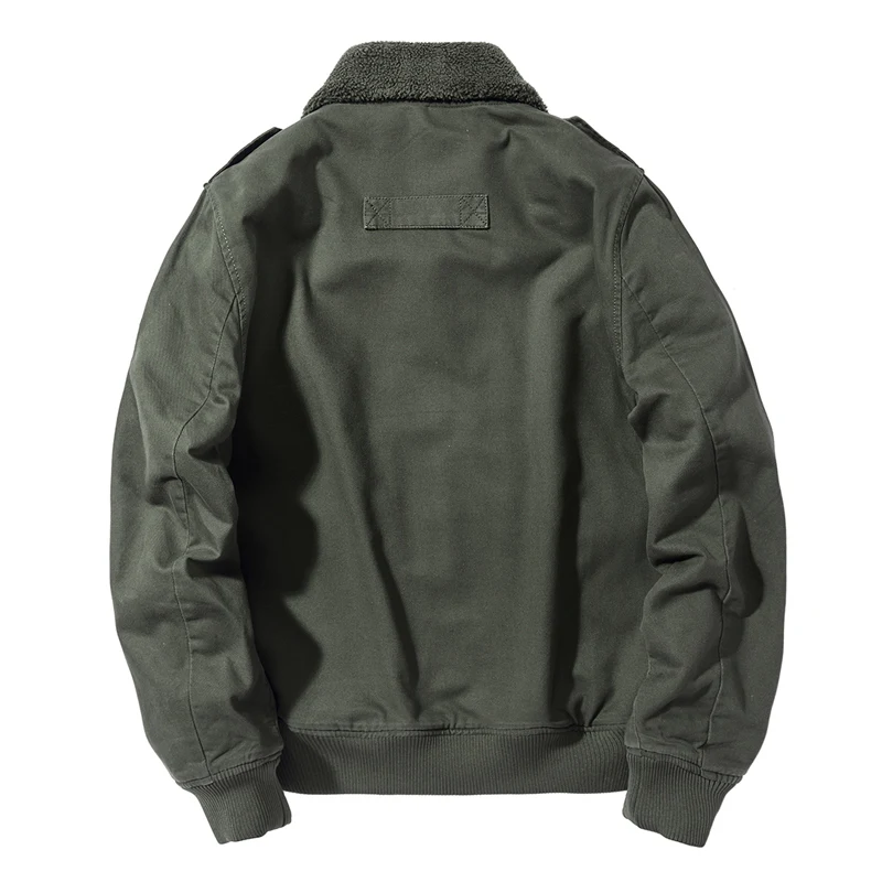 2029  Cotton-Padded Men's Fleece Jacket Thickened Cotton-Padded Jacket European Size Loose Winter Coat New Fashion Coat