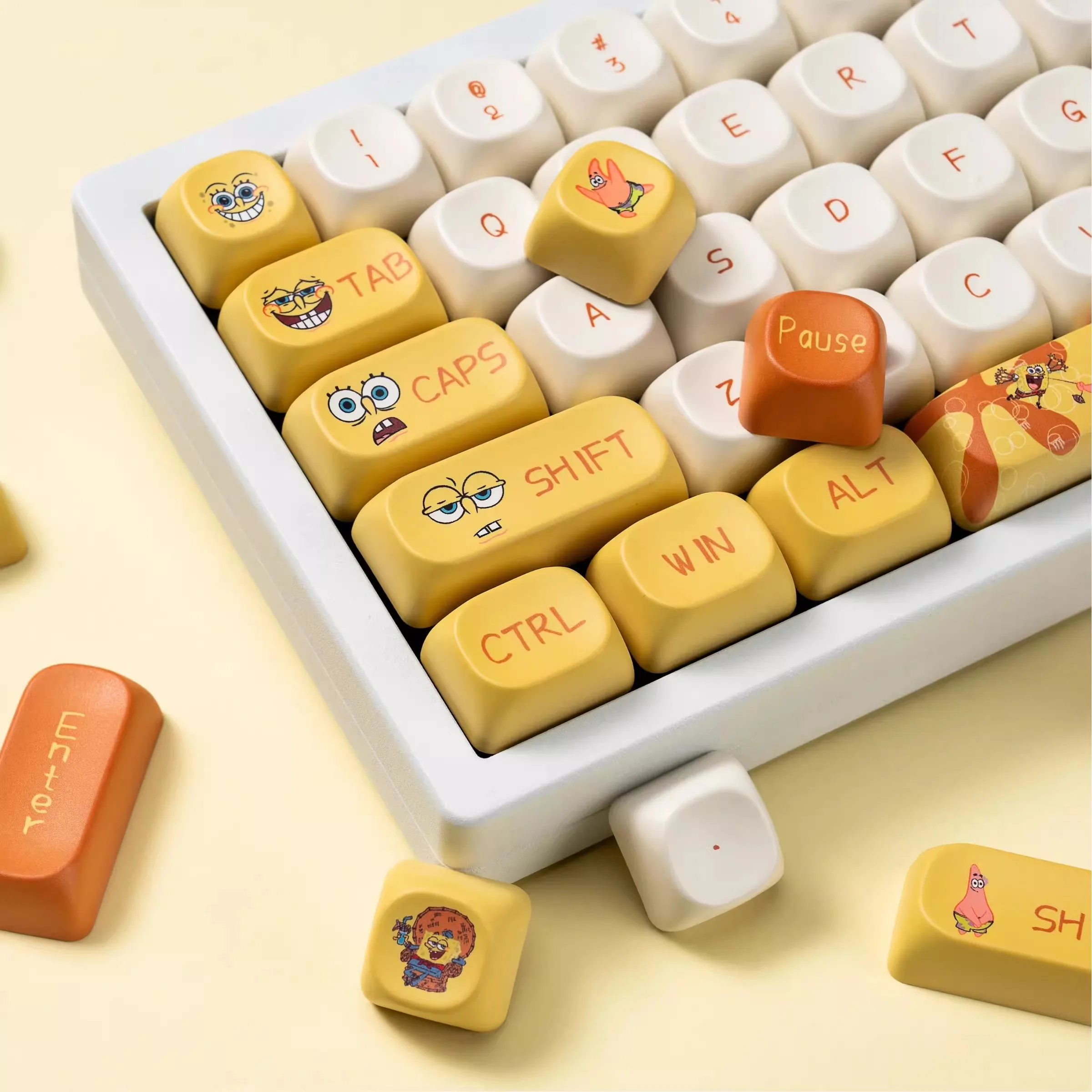 Payson-Capuchons de touches de clavier SBSP, PBT Dye Subbed, Anime Cartoon Cute Keycap, MX Switch, Clavier mécanique, Profil MOA, 117 prédire par ensemble