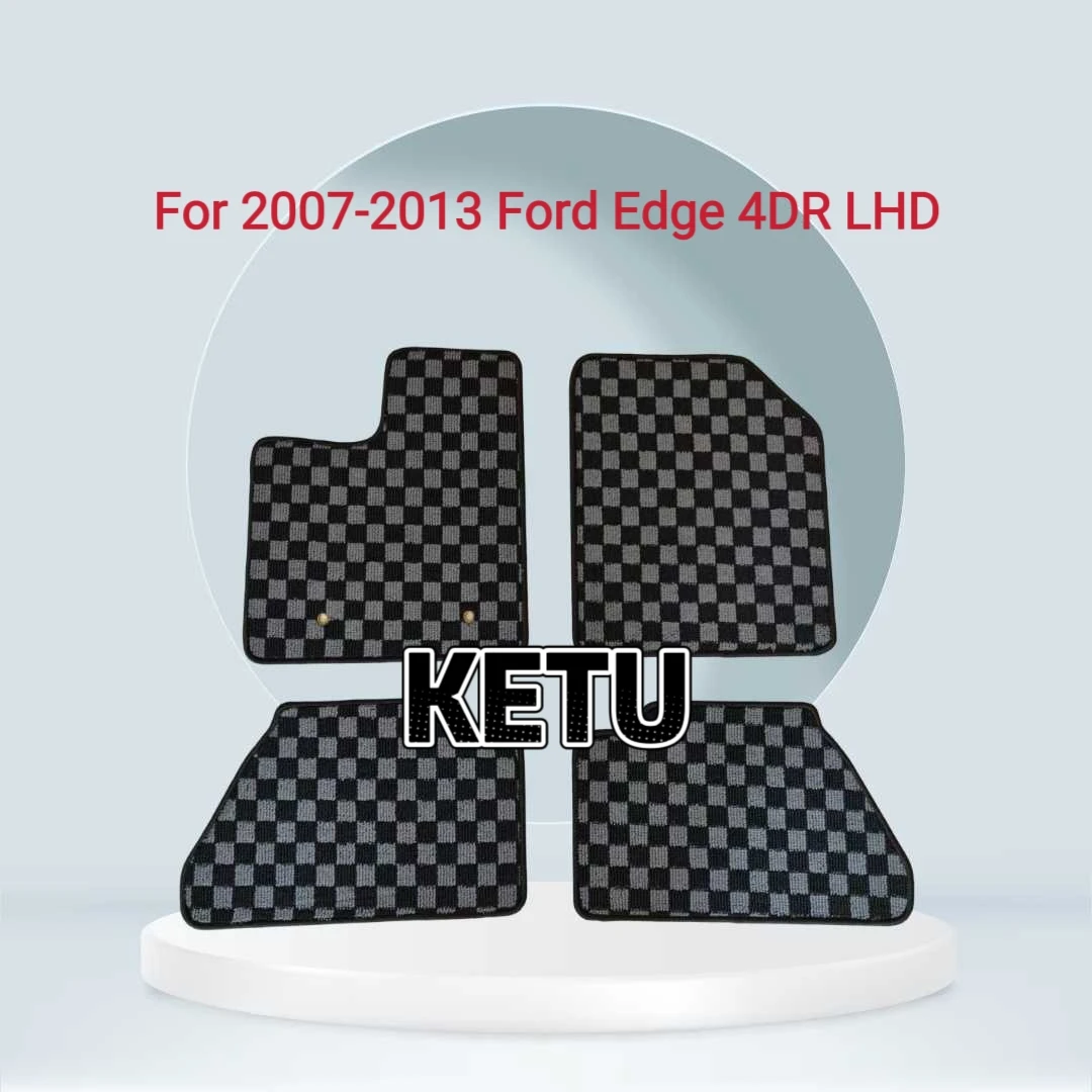 For 2007-2013 Ford Edge 4DR LHD Custom Fit Checkerboard Car Floor Mats All-Weather Protection