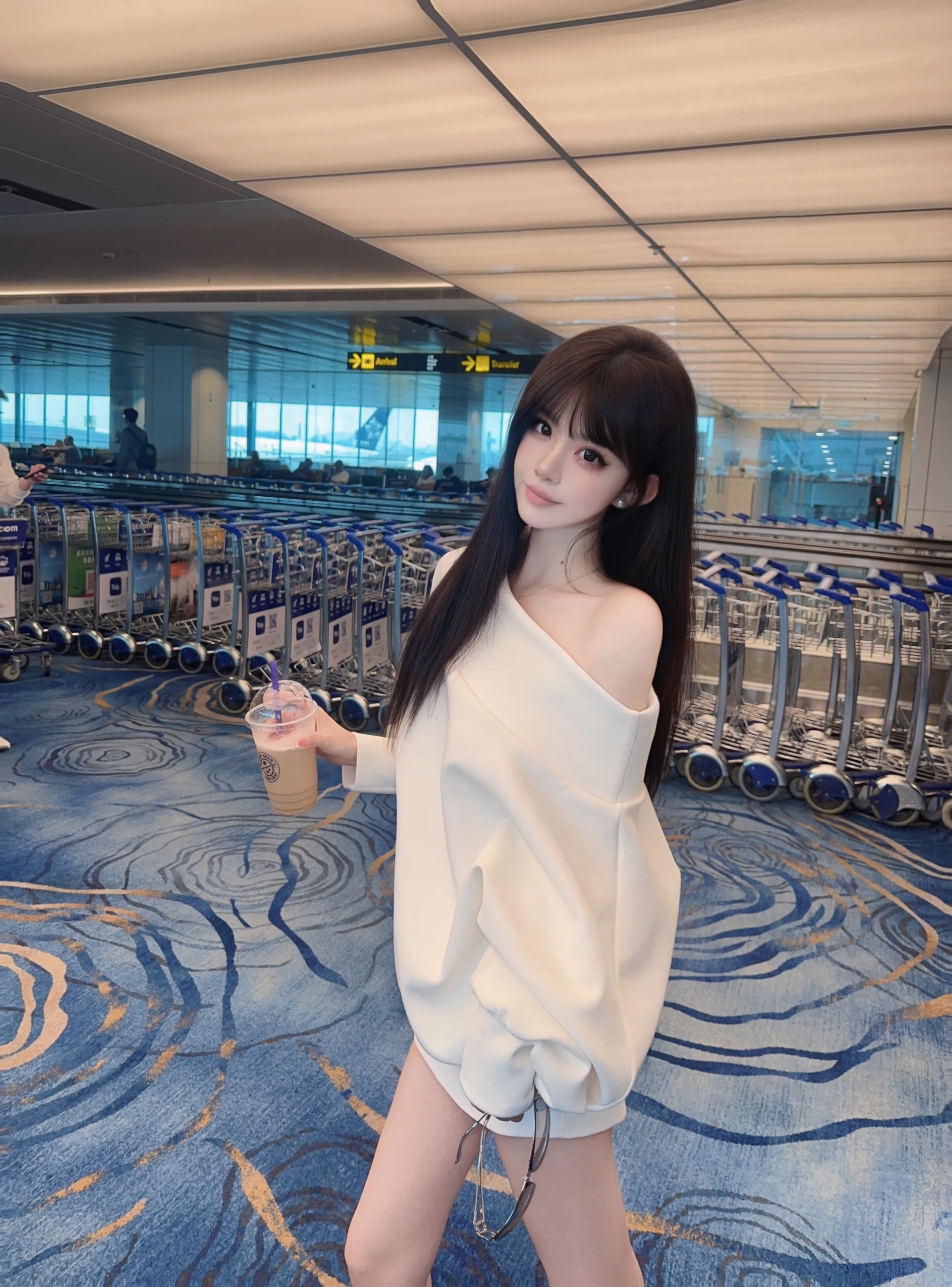 

Женская толстовка Eva Lazy Sle свободного кроя в корейском стиле, повседневная, универсальная, с открытыми плечами, для подростков, весенняя мода