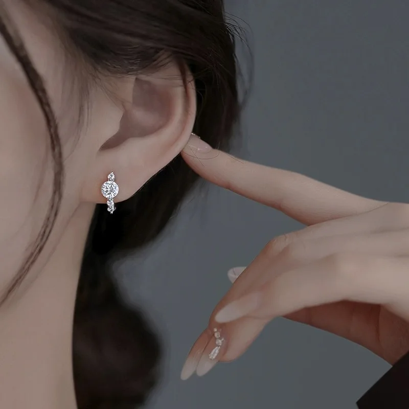 XIYANIKE anting-anting Hoop Zircon berkilau untuk wanita, anting-anting musim panas mode pantai perhiasan baru, anting-anting hadiah pesta серьги женские