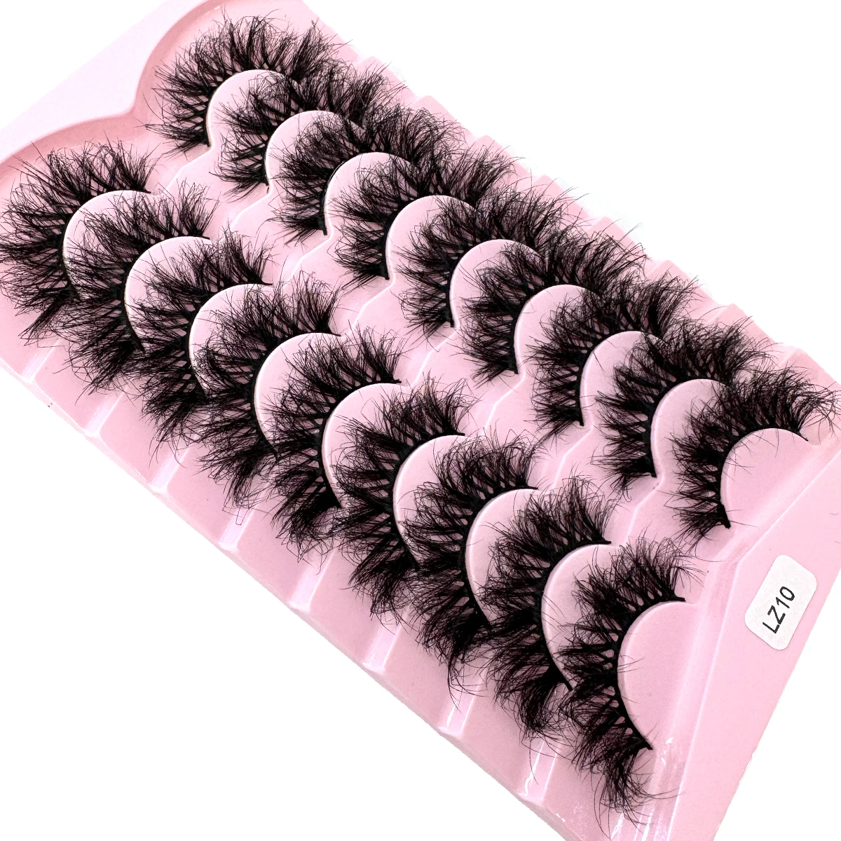 Hbzgtlad novo 9 pares de cílios falsos de vison fofos cílios postiços volume grosso dramático olho de gato cílios tira longa pacote de cílios finos