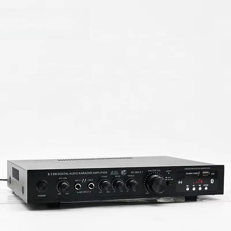 LDZS AV-369BT Professional Audio Mini Amplifier Wholesale 5.1 Stereo Power Amplifier for Car KTV Home Theatre System Speaker