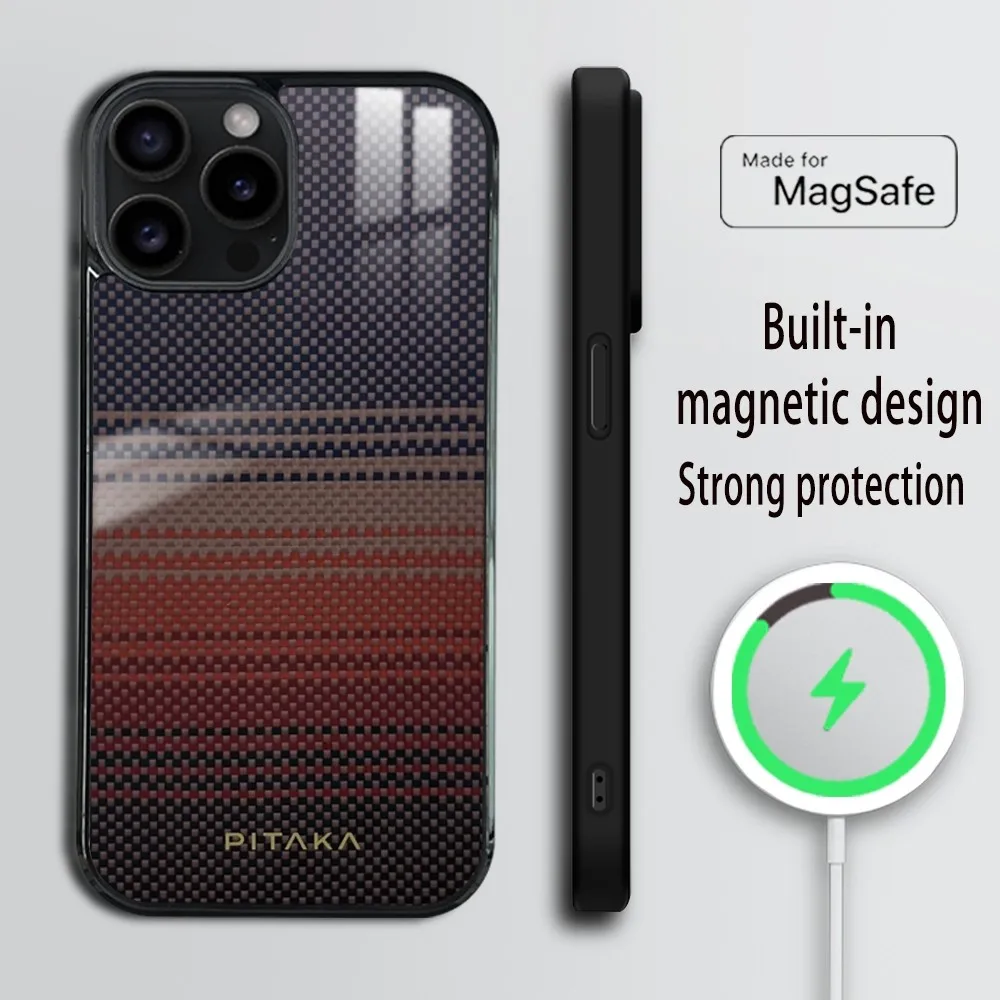 Imitation Carbon Fiber Texture  Phone Case For iPhone 16 15 14 13 12 11 Pro Max Plus Mini Magsafe Mirror Wireless Magnetic Cover