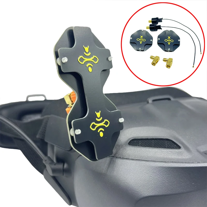 1Set 11dBi/8.5dBi Gain Left-Hand Circular Polarization Antenna Range Extension​ Modification Accessories for DJI N3 FPV Goggles