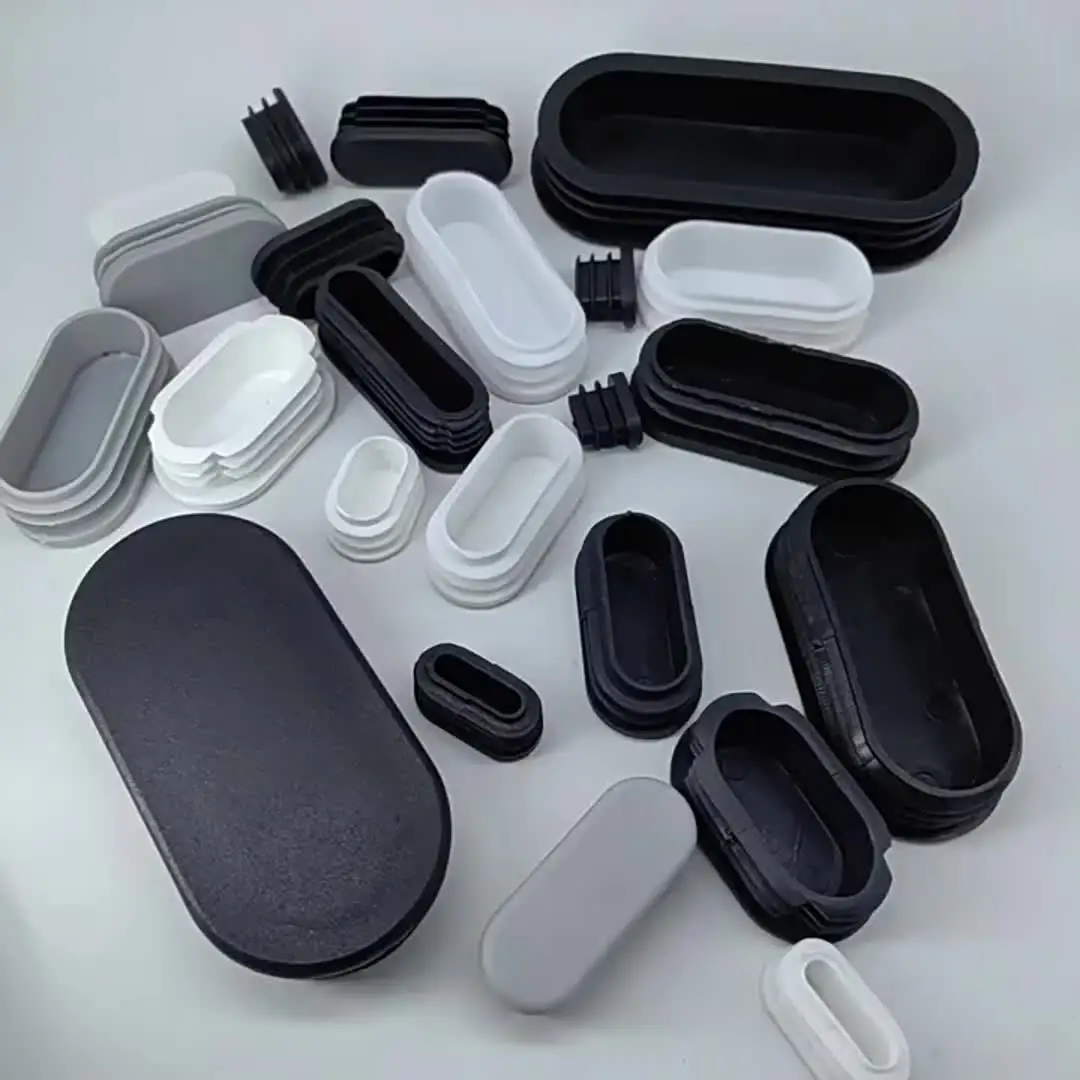 10-120mm Oval Oblong Plastic Tubes End Caps Bungs Blanking Plugs Pipe Inserts Table Feet Chair Dust Cover Furniture Accessories