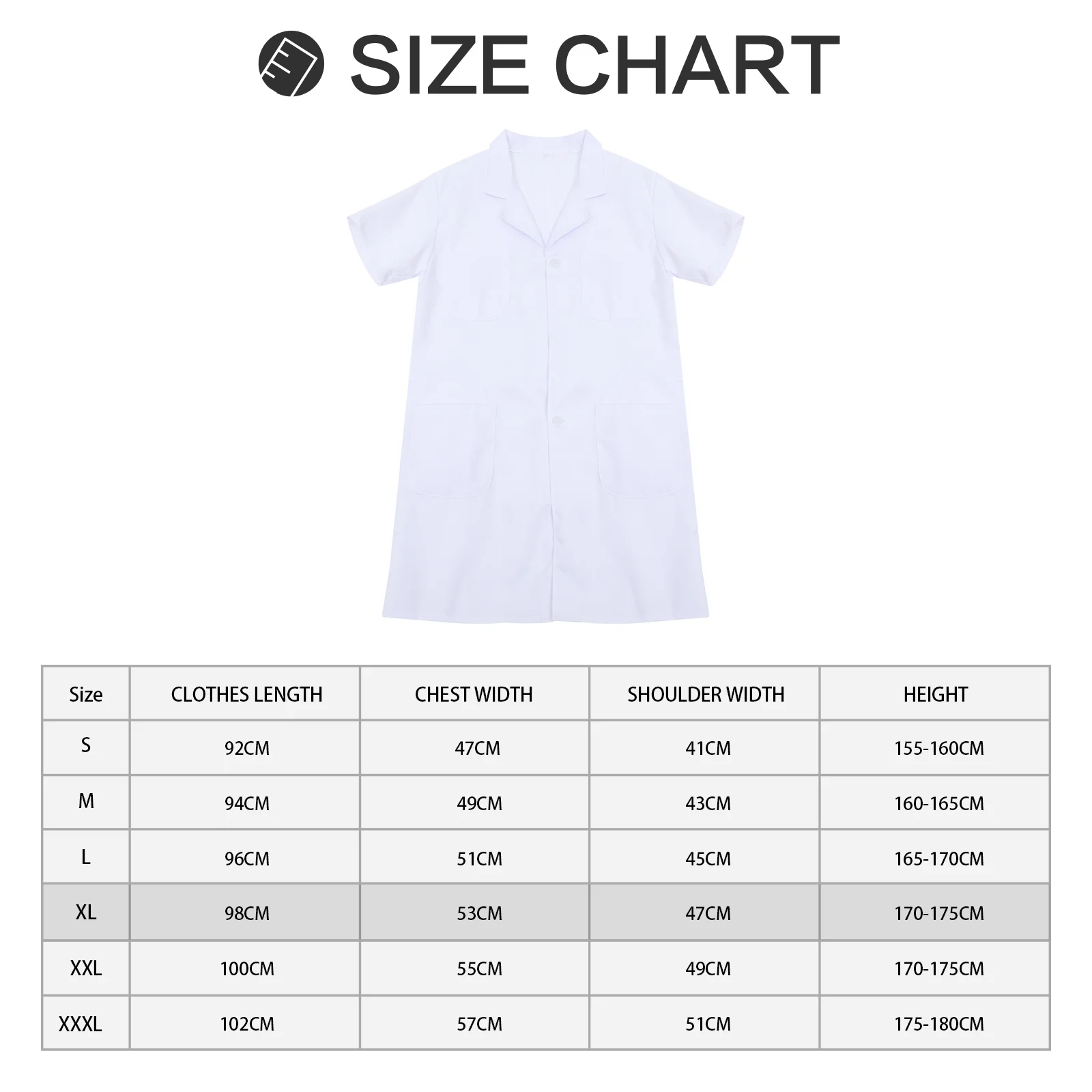 Women's Nurse Uniform Short Sleeve White Gown Medical Uniform Halloween Cosplay Nurse Clothing - Size M