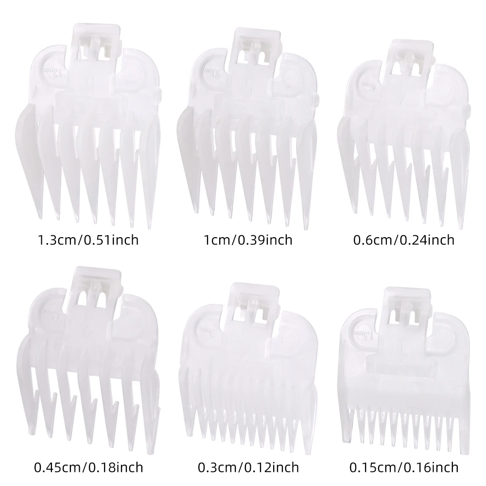 

6Pcs/Set Universal Hair Clipper Limit Comb Salon Cutting Guide Replacement Set Professional Electric Hair Trimmer Accessories