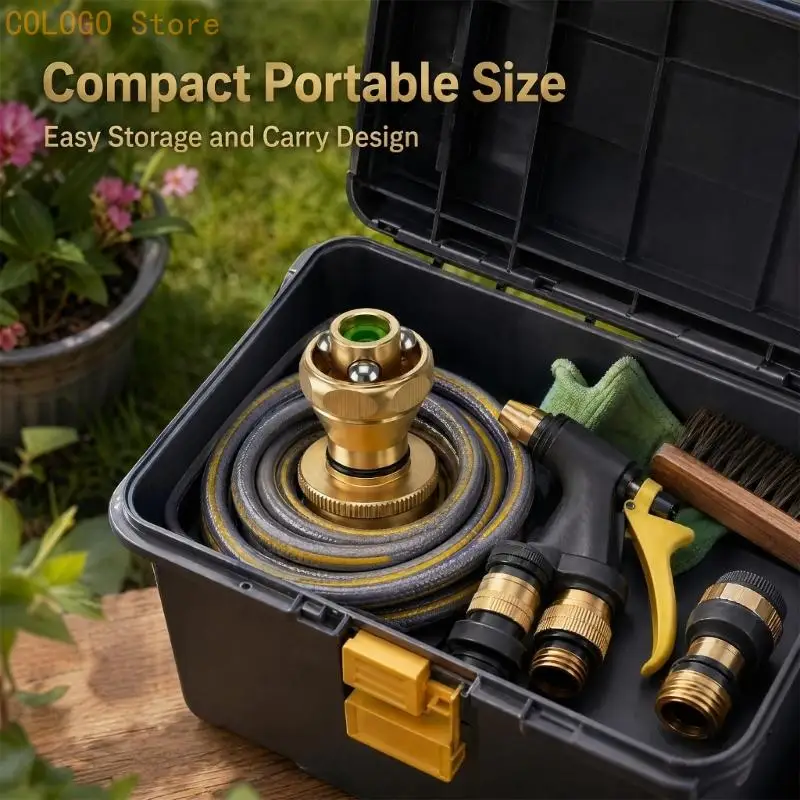 3/4 Inch Brass Hose Nozzle for Garden Watering, Twist Head and Brass Hose End for Pots, Lawn Care, and Outdoor Cleanup Use Daily