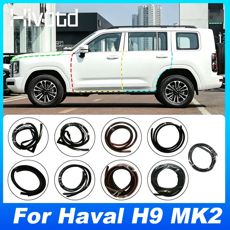 

Hivotd Rubber Full Car Sealing Strips For Haval H9 MK2 2025 Waterproof Sound Insulation Windproof Auto Exterior Part Accessories